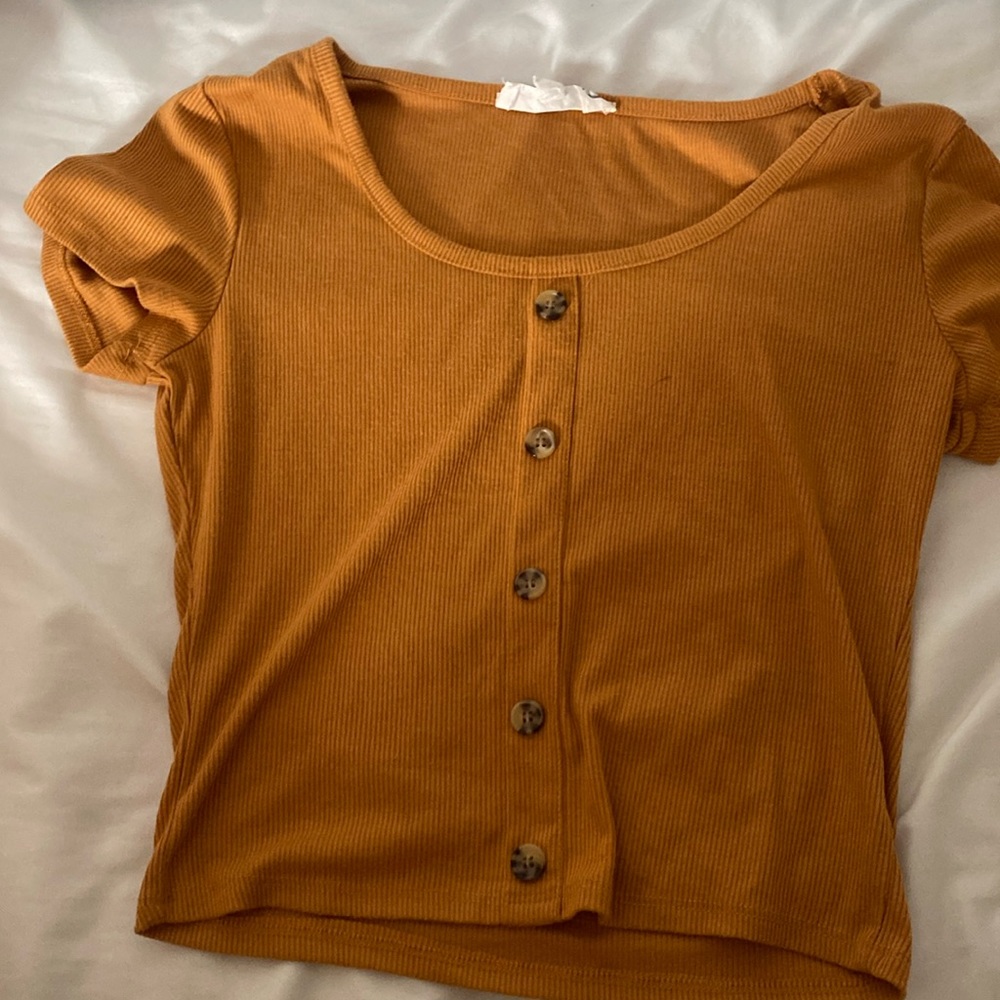 Mustard, yellow crop top